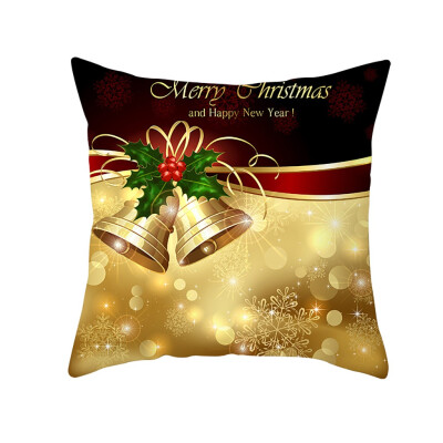 

〖Follure〗Christmas Pillow Case Glitter Polyester Sofa Throw Cushion Cover Home Decor