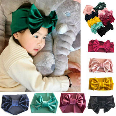 

Fashion Velvet Bow Baby Girls Headband Newborn Toddler Hairband Soft Elastic