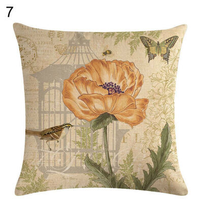 

Vintage Flower Butterfly Throw Pillow Case Cushion Cover Sofa Home Office Decor