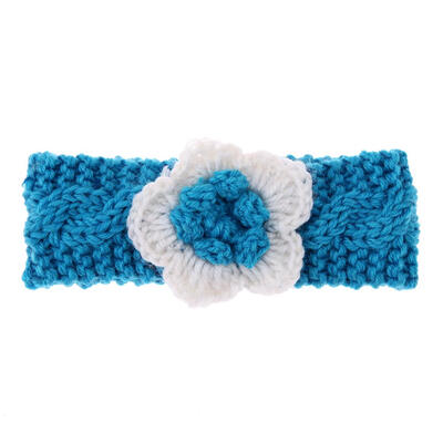 

Knitted Flower Children Hair Band Twist Woven Woolen Baby Warm Hair Band