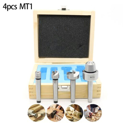 

4Pcs MT1 Wood Live Center Set Turning Lathe Tool Drive Spur Cup Wooden Case
