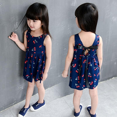 

Toddler Kids Baby Girls Summer Dress Princess Party Holiday Sundress Skirt 1-5Y