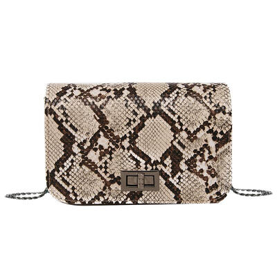 

Fashion Snake Print Shoulder Handbags PU Leather Women Chain Crossbody Bags