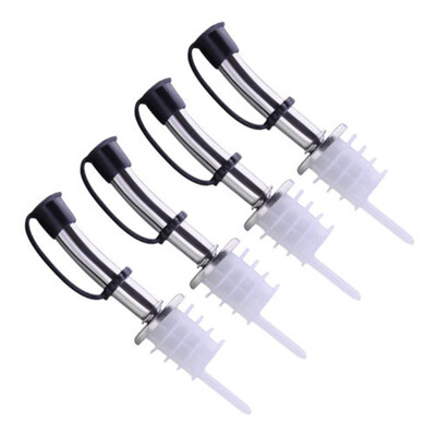 

4x Stainless Steel Wine Olive Oil Bottle Pourer Dispenser Spout Kitchen Bar Tool