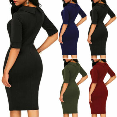 

Women Bandage Bodycon Evening Party Cocktai Work Office Elegant Midi Dress