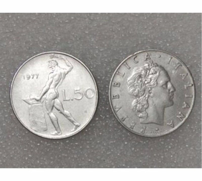 

24mm Italy 50 Lira Coin Random year