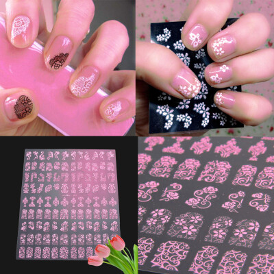 

108pcs 3D DIY Flower Design Nail Art Stickers Flower Manicure Tips Decals