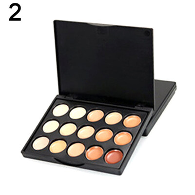 

15Colors Concealer Palette with Brush Powder Puff Face Contouring Beauty Makeup