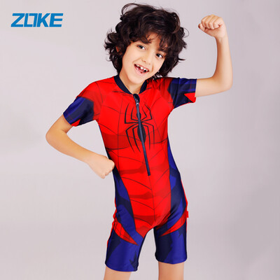 

ZOKE Childrens Swimsuit Boys Siamese Sunscreen Quick-drying Swimsuit Man Wei Spider-Man Childrens Big Boy Boy Baby Swimwear LL19O3504 12 yards