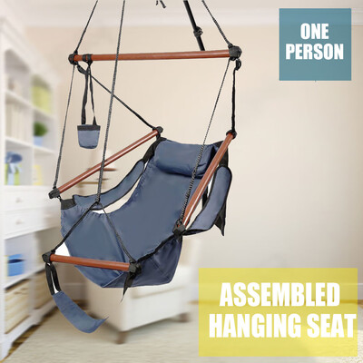

Hammock Air Deluxe Hanging Chair Swing Seat Indoor Outdoor Garden Patio Yard