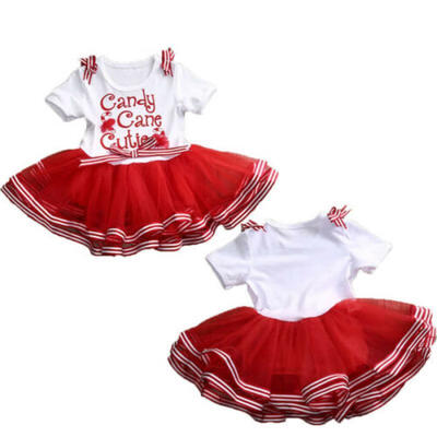 

Toddler Baby Girl Xmas Floral Short Sleeve Skirt Christmas Dress Outfits Clothes