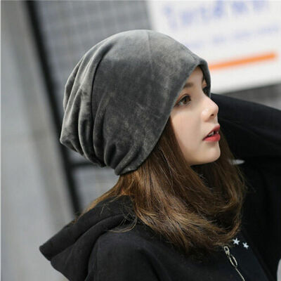 

Women Ladies Velvet Winter Warm Slouch Beanie Ski Hip Hop Hat Cap Oversized