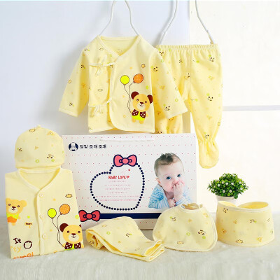 

Baby Boys Girls Clothing Cotton Infant Underwear Fashion Suits Set 7 Pieces Clothes For 0-3M