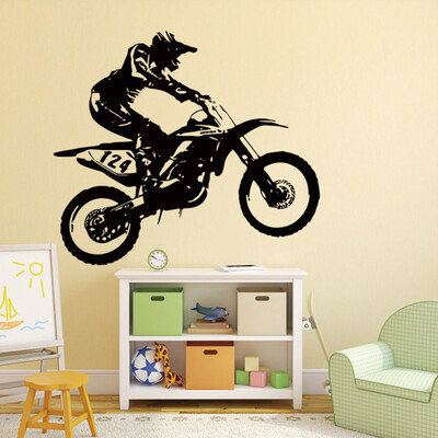 

Siaonvr 53cm60cmMotorbike Motocross Wall Stickers Art Room Removable Decals