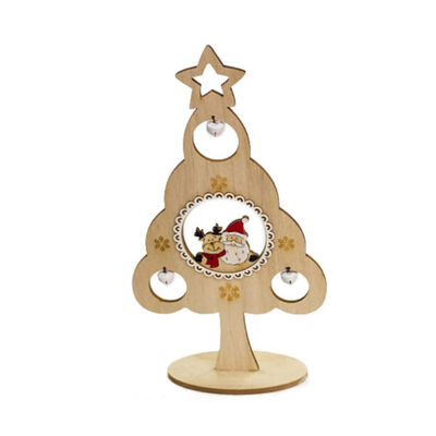

Funny Wooden Christmas Tree Ornaments Creative Painted Party Christmas Desktop Decorations Ornaments