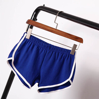 

New Summer Shorts Women Color Block Casual Shorts Workout Waistband Skinny Shorts