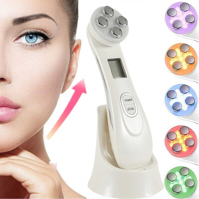

Ultrasonic Beauty Device High Frequency Facial Machine 5in1 Ultrasonic Red LED Light Therapy