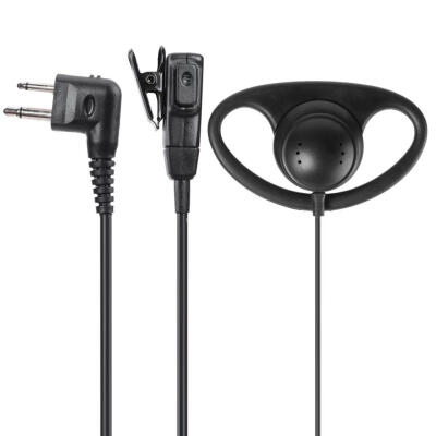 

2 Pin D-Shape Earpiece Headset w PTT Mic for Motorola GP68 Walkie-talkie