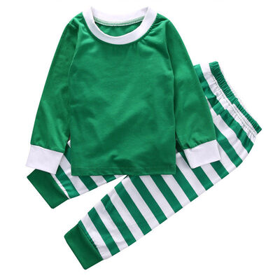 

Toddler Kid Baby Boy Girl Striped Outfit Christmas Xmas Pajamas Sleepwear Set