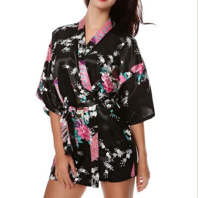 

Sexy Women Silk Satin Kimono Robe Bathrobe Nightgown Loungewear