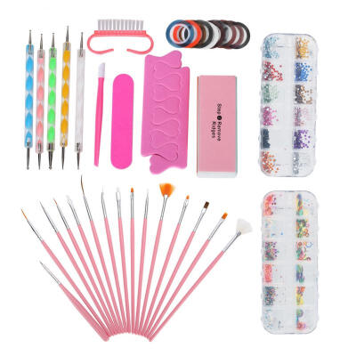 

Greensen 10PcsSet Professional Nail Art Manicure Tool Set Nail Gel Nail Polish Decoration Tool