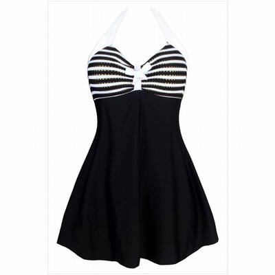 

Strapless straps boxer briefs multi-color one-piece swimsuit