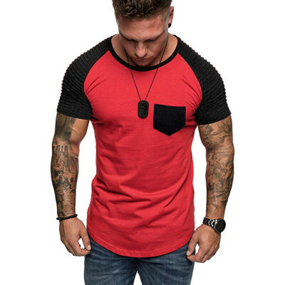 

SUNSIOM Mens Gym Summer Slim Fit Casual Short Sleeve Muscle Tee Tops T-shirt Blouse