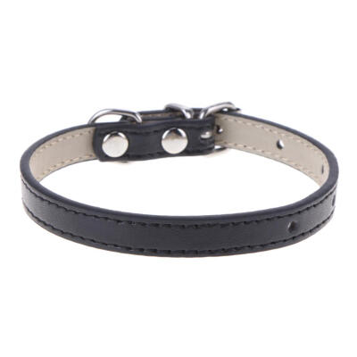

Durable Multicolor Personalized PU Leather Solid Color Pet Dog Collar Neck