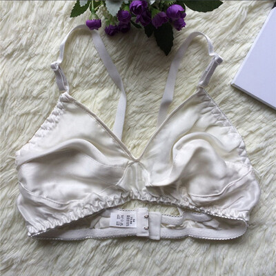 

Women Underwear Unpadded Sleeveless Lingerie Thin Bra Buckle Cropped Bralette