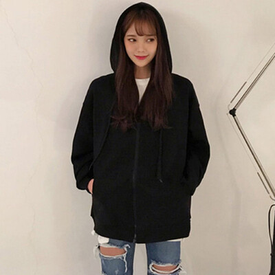

Tailored Fashion Women Cardigan Top Hoodie Long Sleeve Blouse Loose Sweatshirt Coat