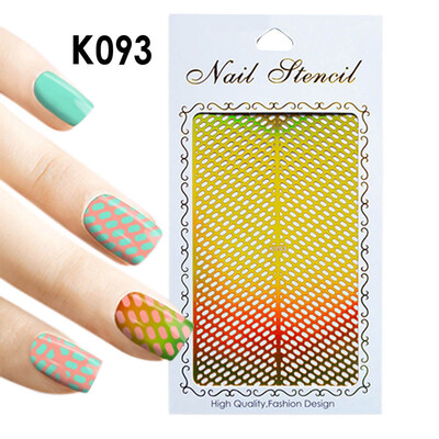 

〖Follure〗1Pc Irregular Hollow Nail Art Vinyls Stencil Stickers Manicure