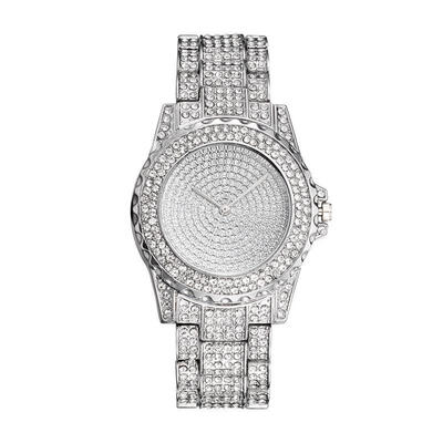 

Silver Bling Diamond Watch For Women Luxury Stainless Steel Analog Quartz Wristwatch Ladies Crystal Watches Relogio Feminino