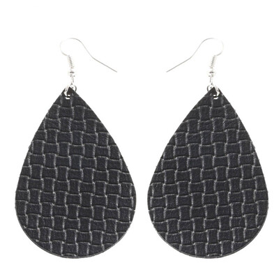 

New Fashion Women Jewelry Leather Teardrop Waterdrop Bohemian Earrings