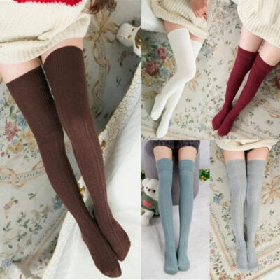 

Women Soft Over Knee Knit Thigh High Long Socks Winter Warm Casual Stocking 1 Pair