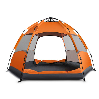 

MIAN BAO SHU Automatic Tent Multi-person Double Hexagon Tent Outdoor Camping Camping Tent 5-8 People 13541