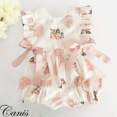 

Fashion Newborn Baby Girl Deer Romper Bodysuit Jumpsuit Clothe Outfit Sunsuit