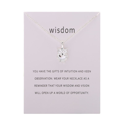 

New Arrived Wisdom Owl Pendant Necklace Fashion Jewelry For Women