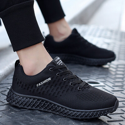 

2019 autumn&winter flying woven mesh shoes mens mens sports wind single shoes Korean casual running shoes