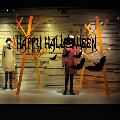 

〖Follure〗Happy Halloween Background Wall Sticker Window Home Decoration Decal Decor