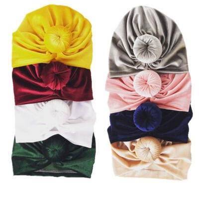 

Newborn Toddler Kids Baby Girls Indian Turban Knot Beanie Hat Winter Warm Cap