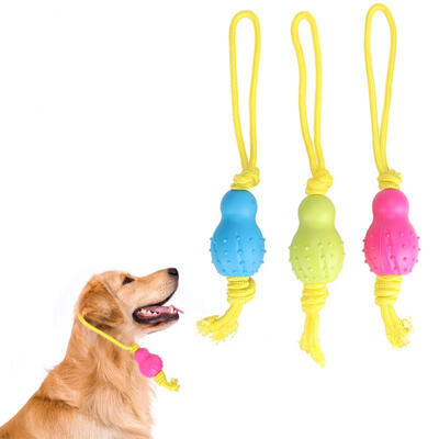 

Greensen 3pcs Pet Dog Bowling with Bell Sound Toy Puppy Chew Bite Training Playing Toys
