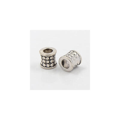 

Antique Silver Tone Large Hole Tibetan Silver Column European Beads Lead Free&Nickel Free&Cadmium Free about 85mm long