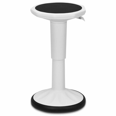 

Adjustable Active Learning Stool Sitting Home Office Wobble Chair -White
