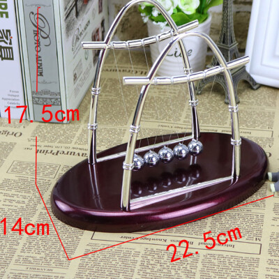 

Gobestart Arc-shaped Newtons Cradle Balance Ball Science Puzzle Fun Desk Toy