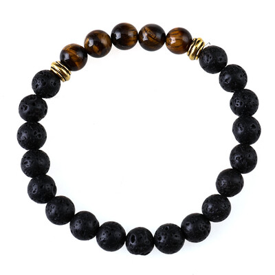 

Natural Stone 8mm Beads Bracelets Chakras Yoga Bracelets energy lava stone chakra colorful beads bracelet