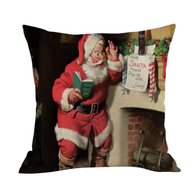 

〖Follure〗Merry Christmas Cushion Cover Square Pillow Case Home Decor