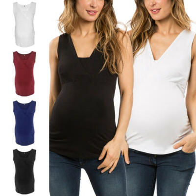 

Summer Maternity Clothes For Pregnant Women Breastfeeding Vest Nursing Tops Tank
