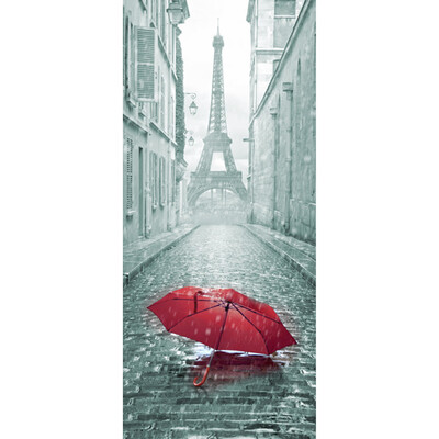 

2pcs Gate Bedroom Door Stickers 3D Umbrella Decals Removable Poster Decor