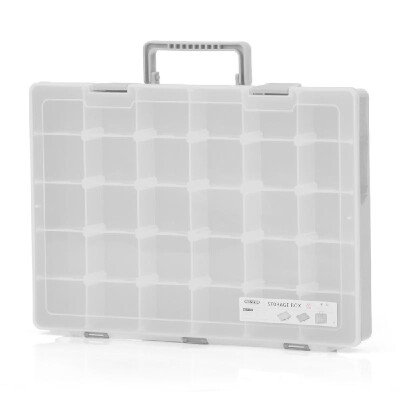 

Plastic Toy Organizer Parts Storage Box Multiple Compartments Slot Hardware Box Organizer Craft Cabinet Tools Components Container