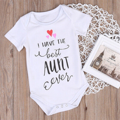 

Newborn Infant Baby Girls Boys Short Sleeve Letter Print Bodysuit Romper Clothes